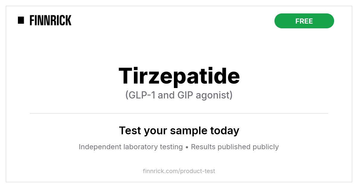 Free Tirzepatide Testing