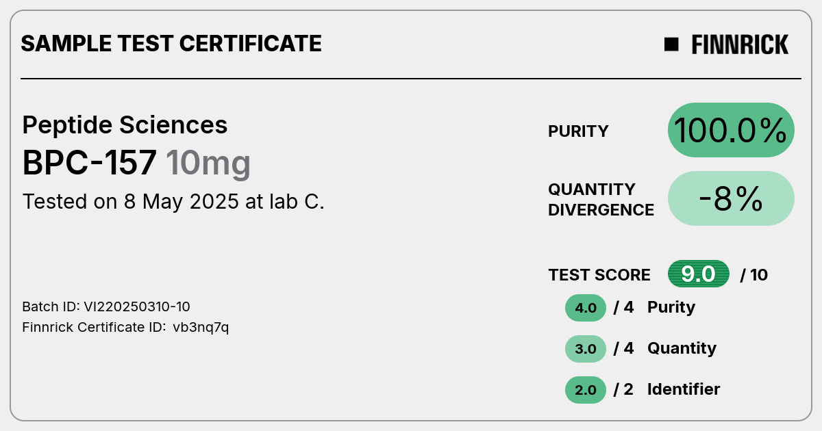 does bpc 157 show up on a drug test BPC-157 For Sale (5mg / 10mg)