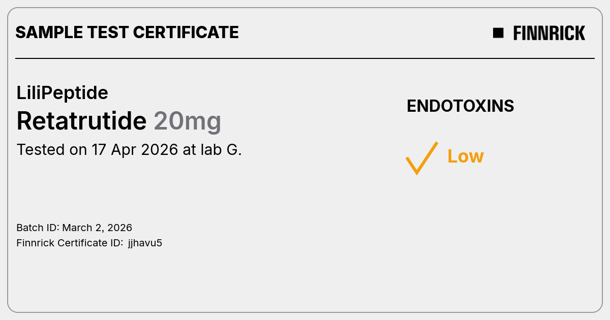retatrutide at 17 Retatrutide by LiliPeptide - Test Certificate