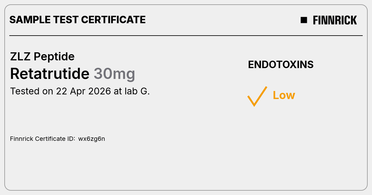zlz peptide retatrutide Retatrutide by ZLZ Peptide - Test Certificate